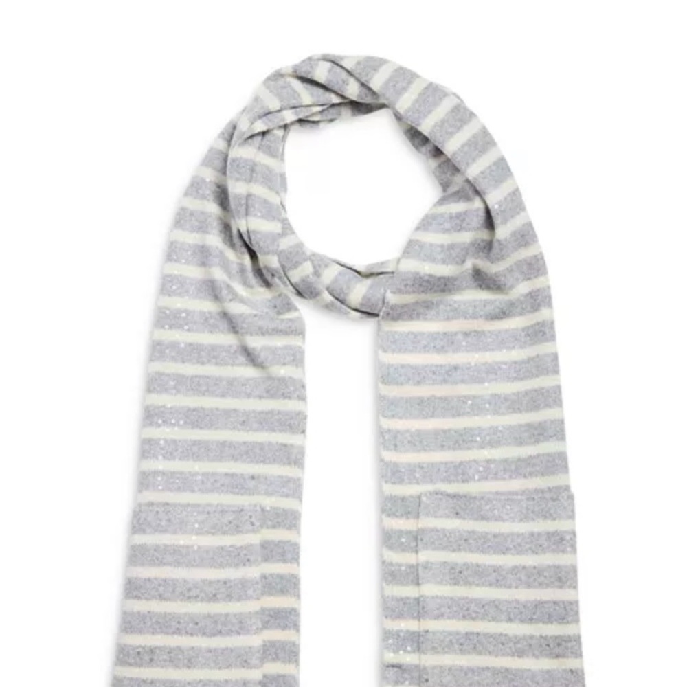 NWT Jocelyn Sequin Striped Scarf